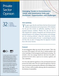 PSO 32: Emerging Trends in Environmental, Social, and Governance Data and Disclosure: Opportunities and Challenges